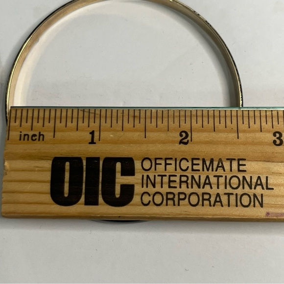 black gold bangle thick and thin boho 2.5 inch - Picture 4 of 5